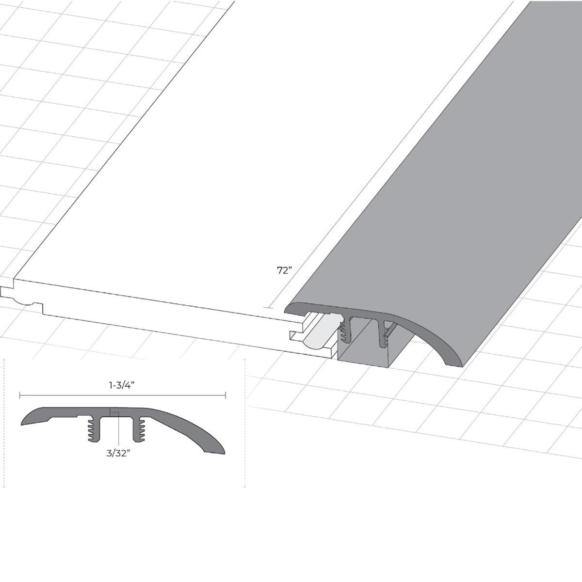 Flooret Rigid Reducer Reducer Trim Piece | Modin | Flooret - Flooret